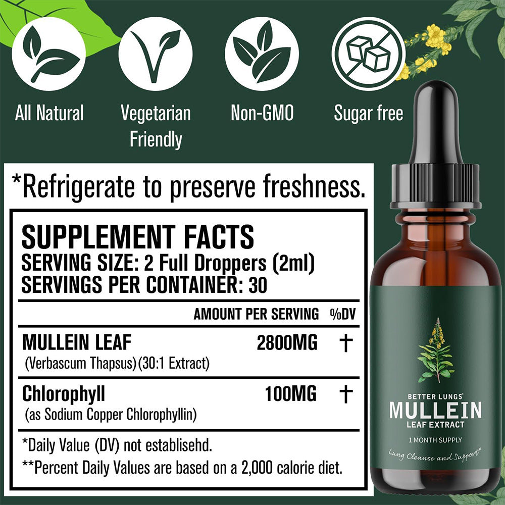 Gluten-Free Mullein and Chlorophyll Tincture