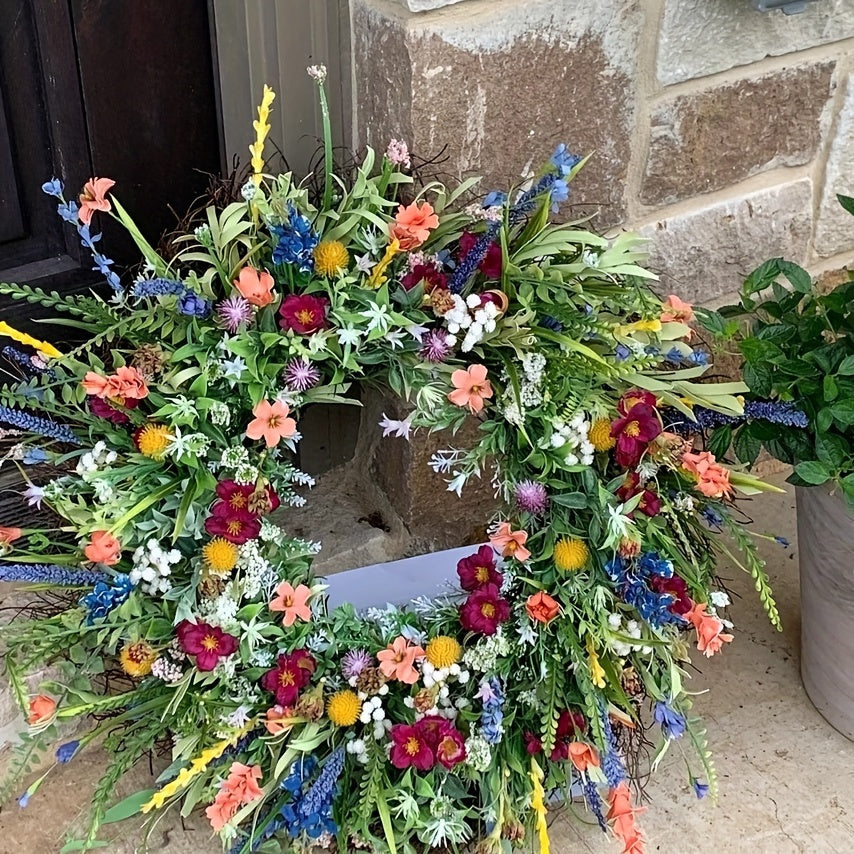 Handcrafted Texas-Style Wildflower Door Wreath