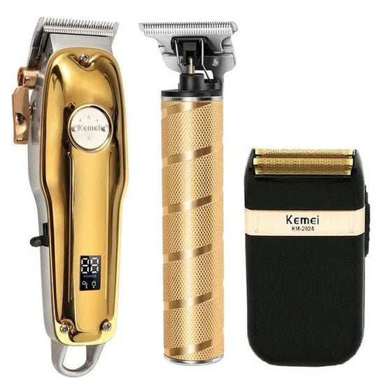 Cordless Gold Hair Clipper Set for Men – Professional Grade