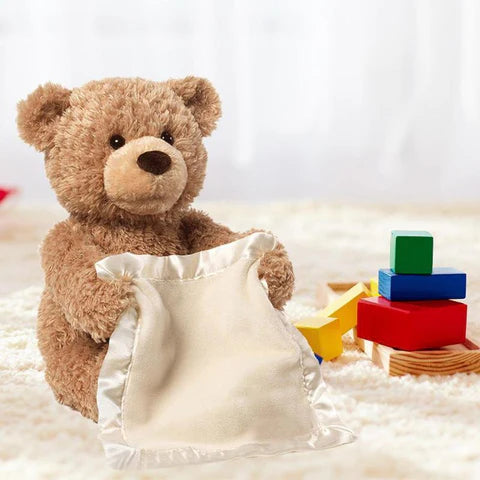 Interactive Peekaboo Teddy Bear Plush Toy