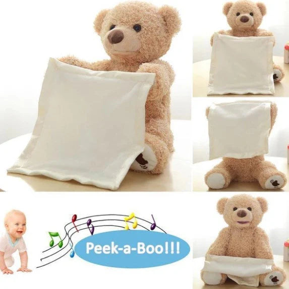 Interactive Peekaboo Teddy Bear Plush Toy