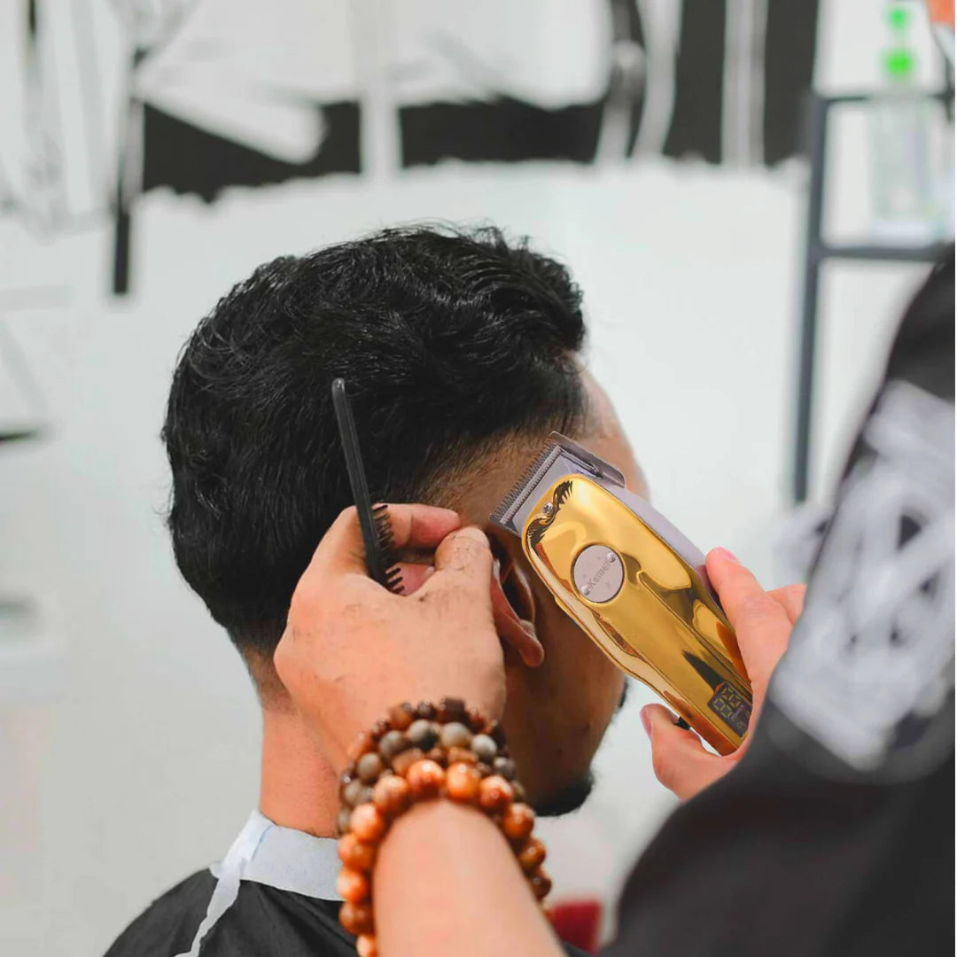 Cordless Gold Hair Clipper Set for Men – Professional Grade