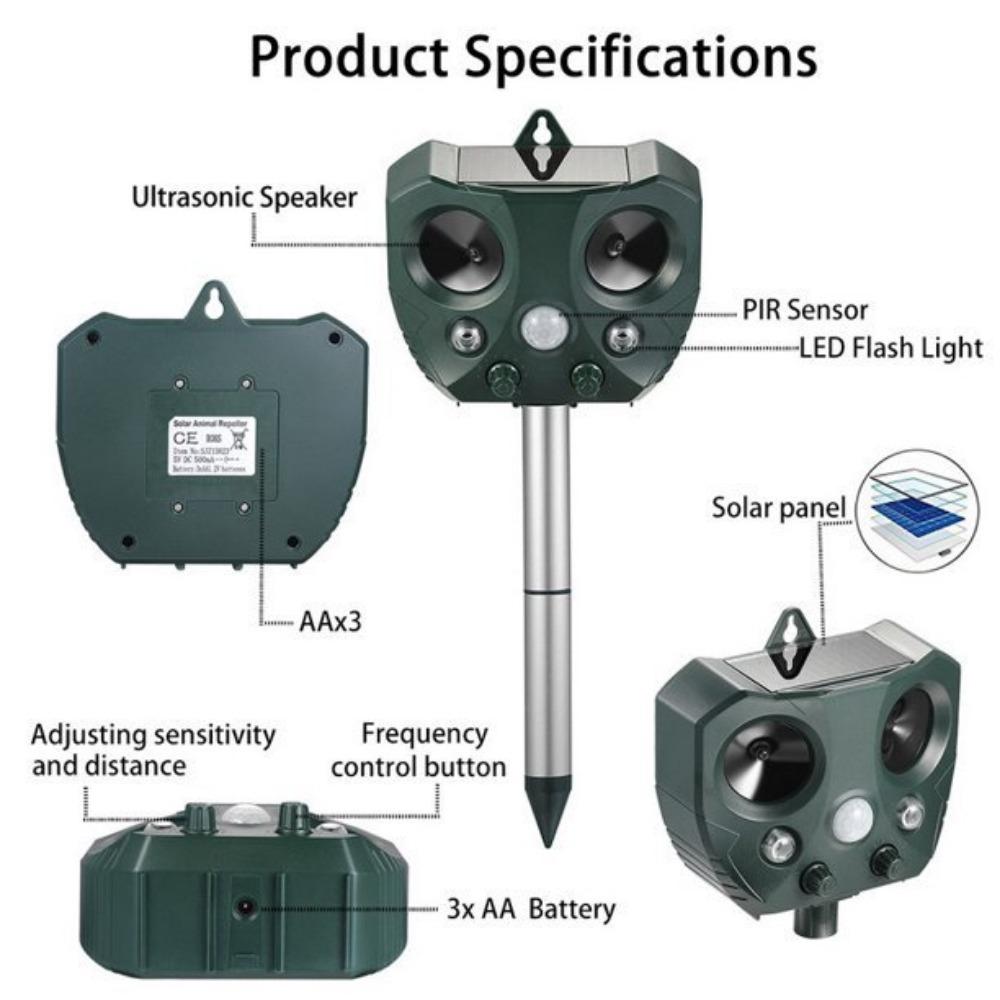 Solar-Powered Ultrasonic Bird Deterrent