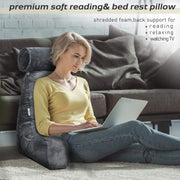 Backrest Pillow with Arms for Reading in Bed