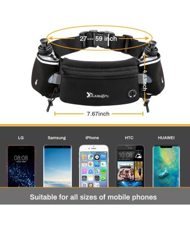 Adjustable waist belt with dual bottle holders