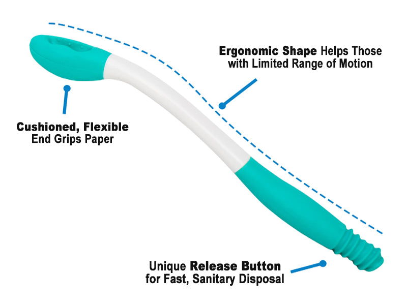 2-Pack Long Reach Toilet Aid Tools for Personal Hygiene