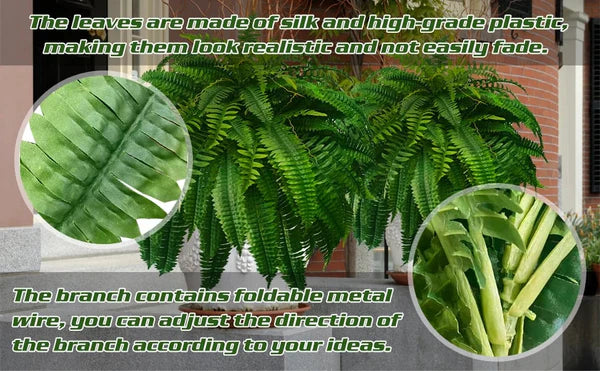 VividFern UV-Resistant Faux Plant for Outdoor Decor