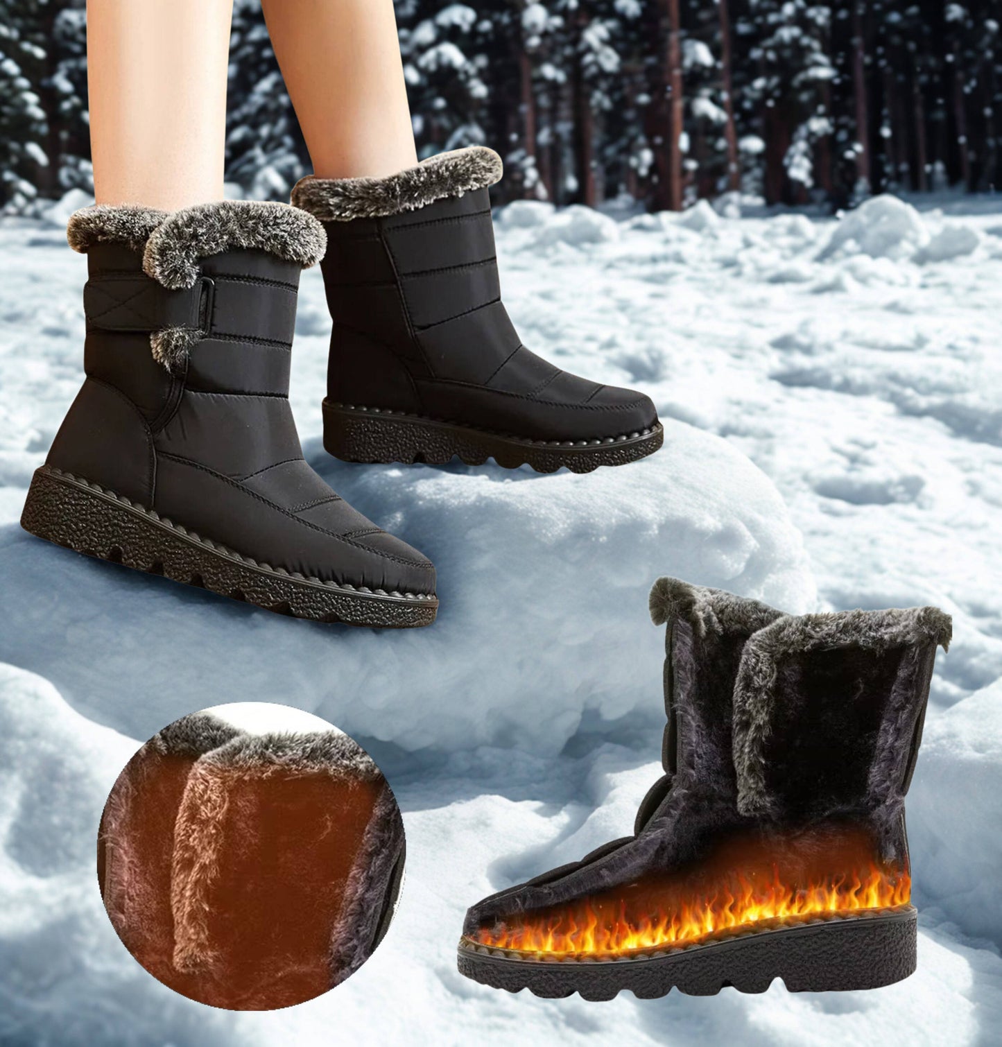 Women's Waterproof Insulated Snow Boots
