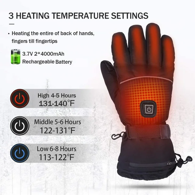 Electric Heated Gloves for Cold Weather Protection