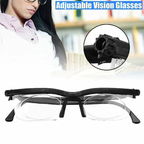 Adjustable Focus Reading Glasses for Near & Distance Vision