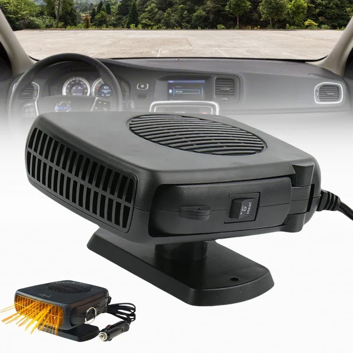 Dual Power 12V Ceramic Car Fan Heater – 150W/300W