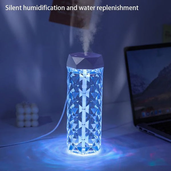 Crystal RGB Aroma Diffuser – Portable Mist Humidifier with Essential Oil & LED Mood Light