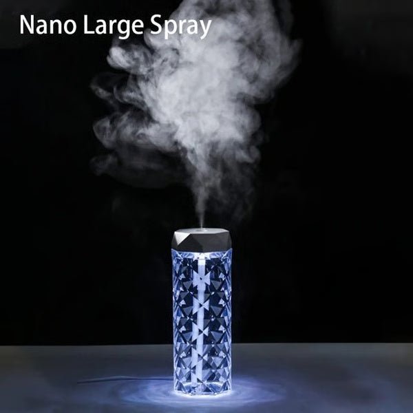Crystal RGB Aroma Diffuser – Portable Mist Humidifier with Essential Oil & LED Mood Light