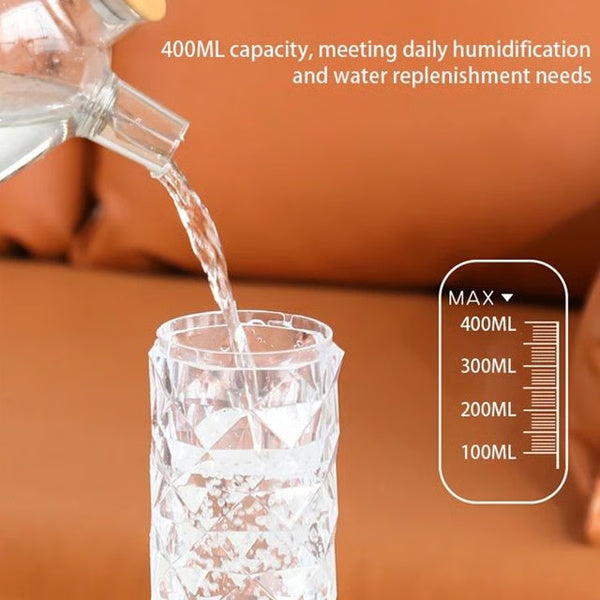 Crystal RGB Aroma Diffuser – Portable Mist Humidifier with Essential Oil & LED Mood Light
