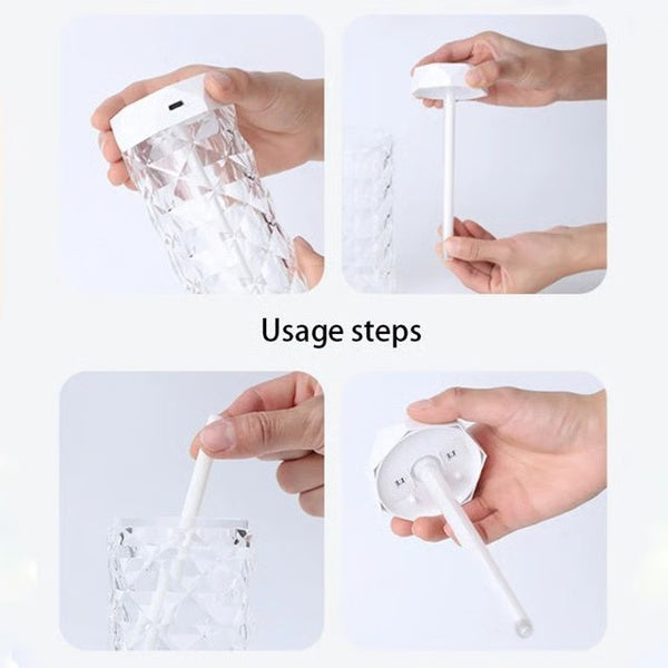 Crystal RGB Aroma Diffuser – Portable Mist Humidifier with Essential Oil & LED Mood Light