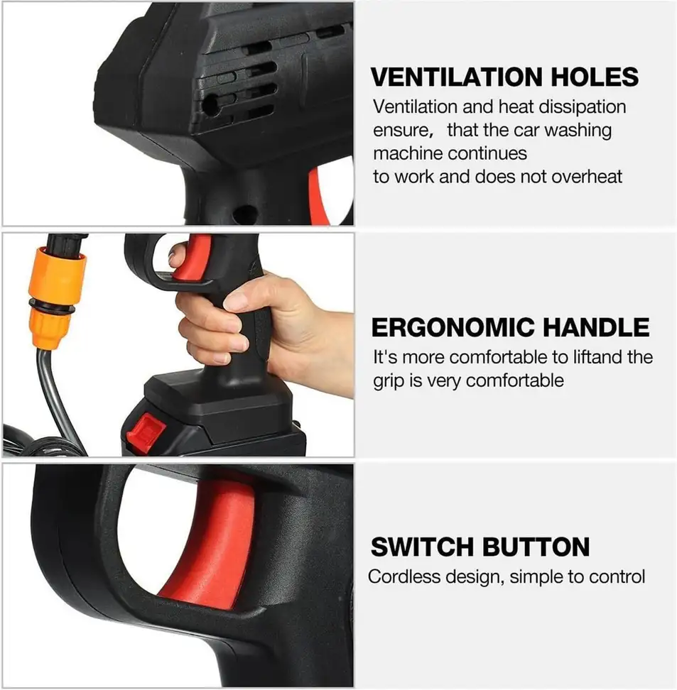Portable Cordless High Pressure Washer with Dual Batteries