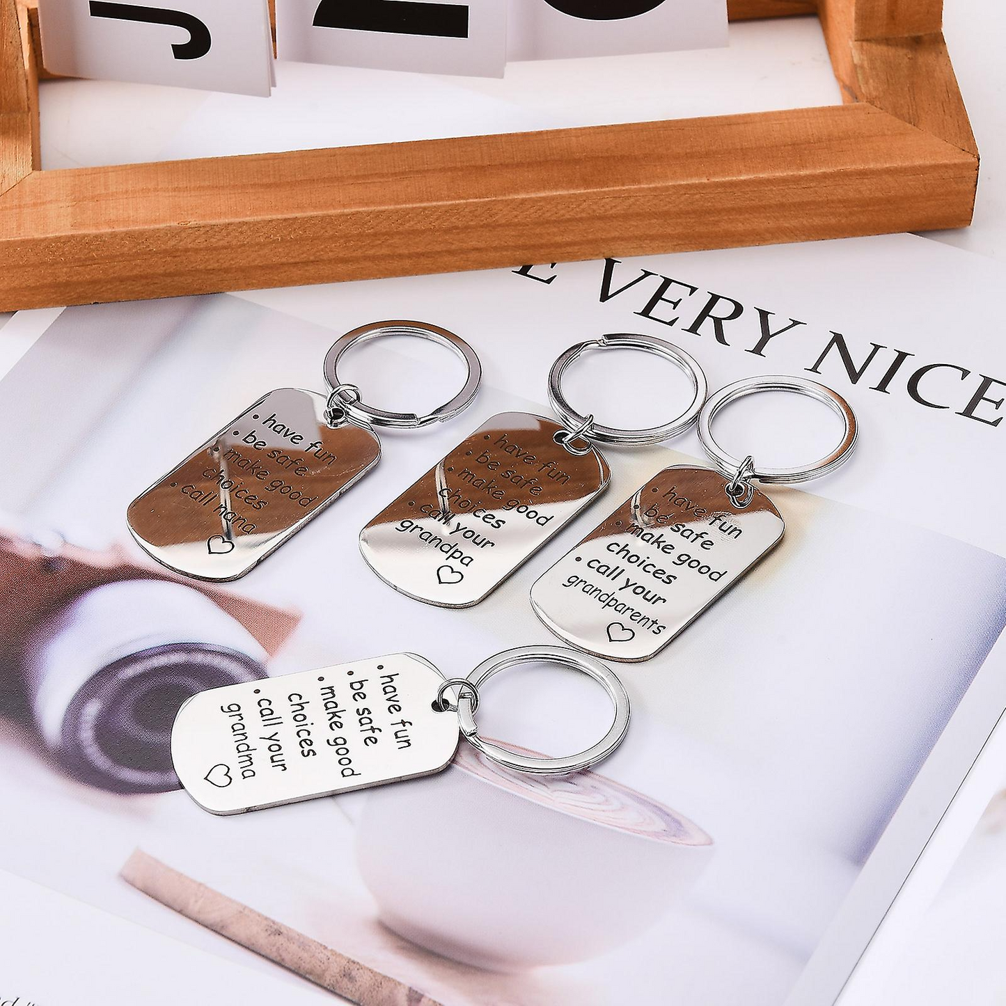 Stainless Steel Reminder Keychain