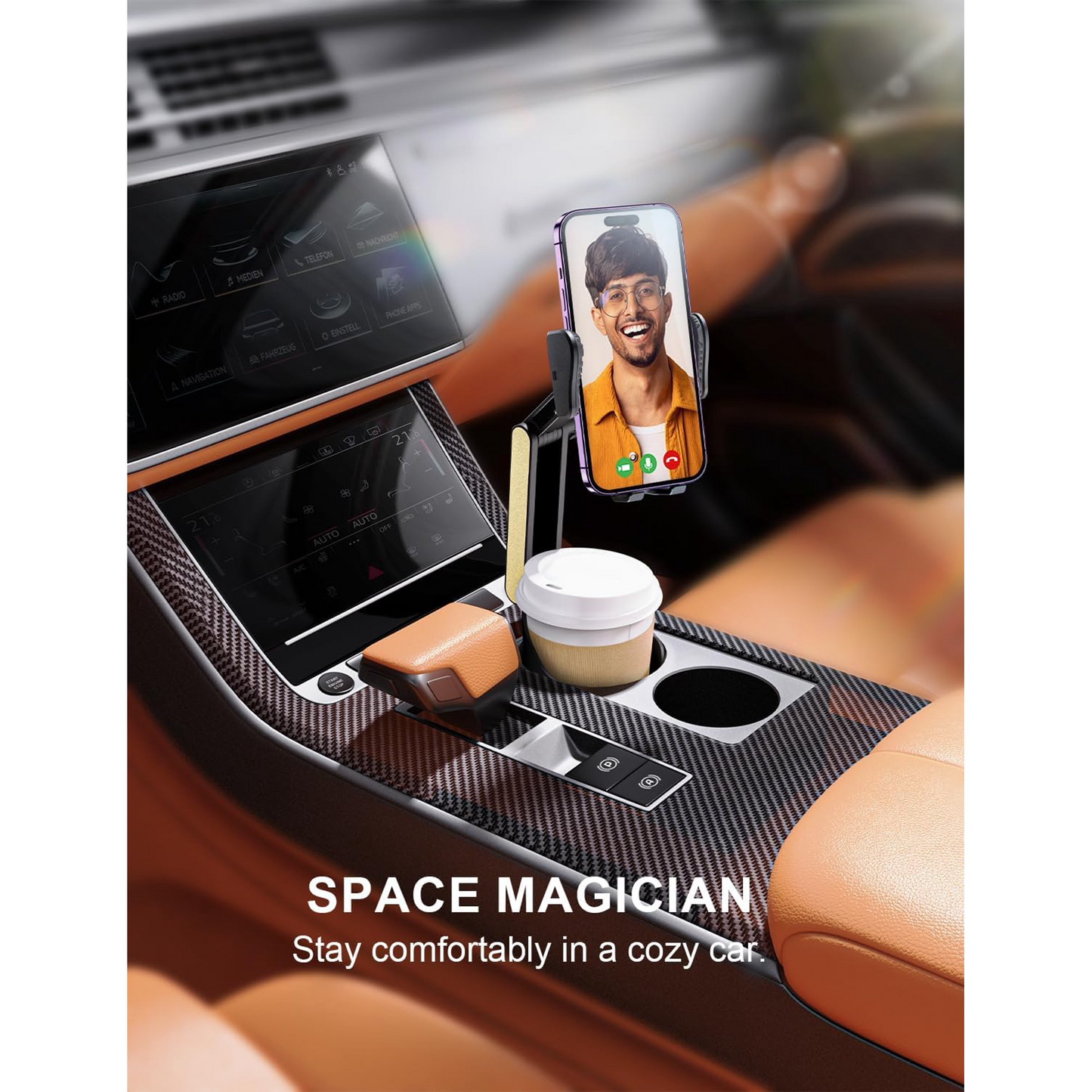 Car Cup Holder Phone Mount Adjustable Smartphone Holder