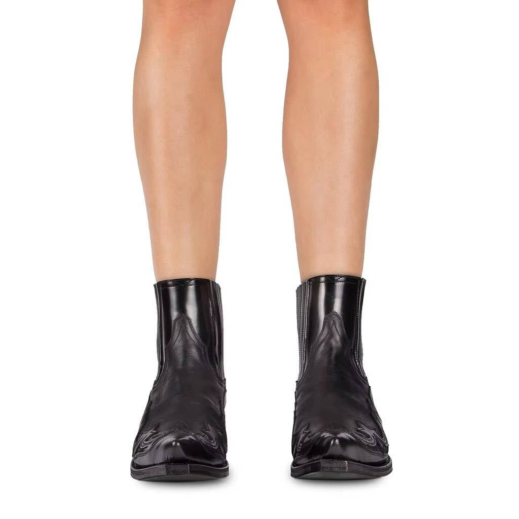 Western Ankle Boots Leather For Women