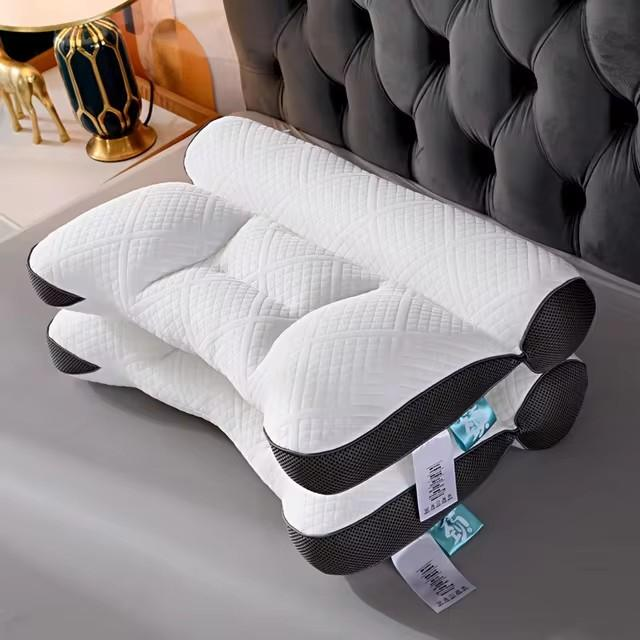 Ergonomic Goose Down Pillow with Cervical Support