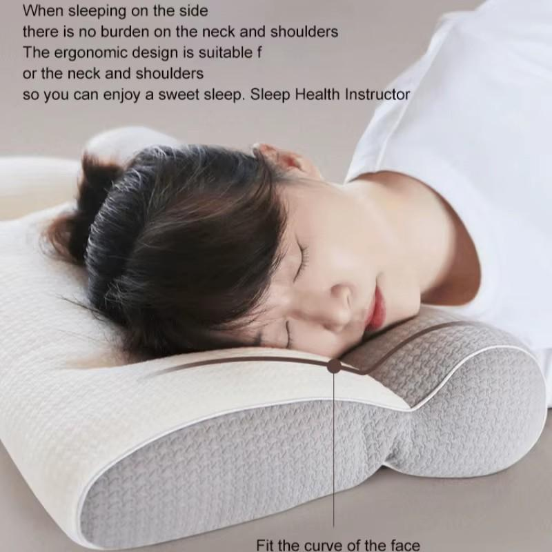 Ergonomic Goose Down Pillow with Cervical Support