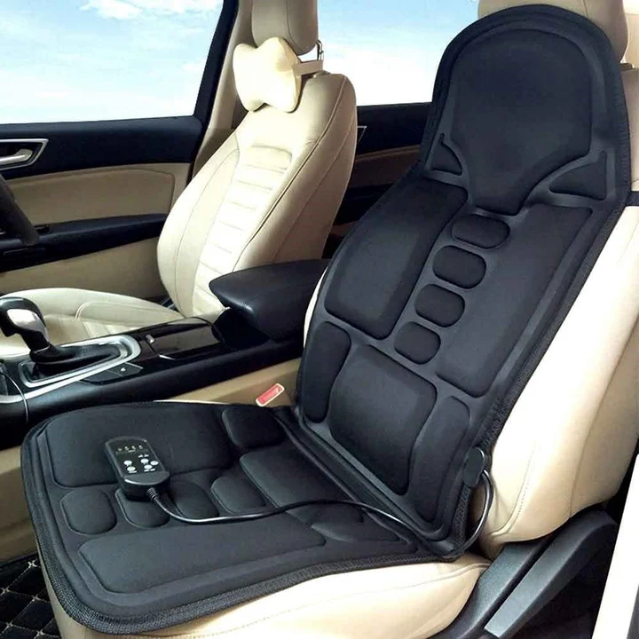 8-Mode Heated Massage Pad with Back & Neck Support for Car and Home