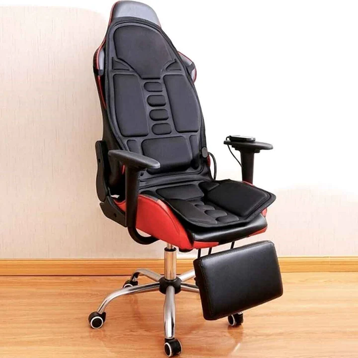 8-Mode Heated Massage Pad with Back & Neck Support for Car and Home