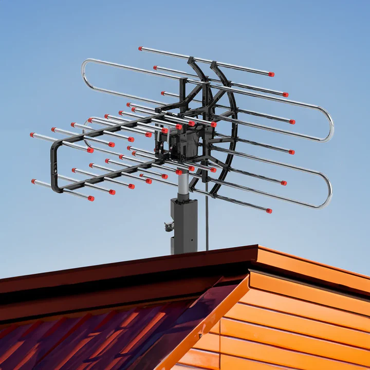 Outdoor HDTV Antenna with 500+ Mile Range – UHF/VHF/FM Compatible