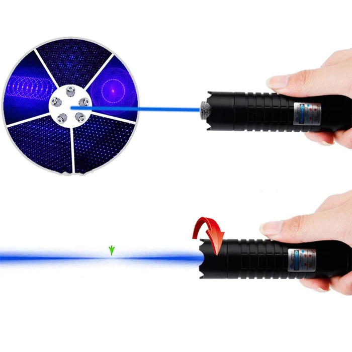 Burning Blue Tactical Laser Light – Heavy-Duty Military Flashlight
