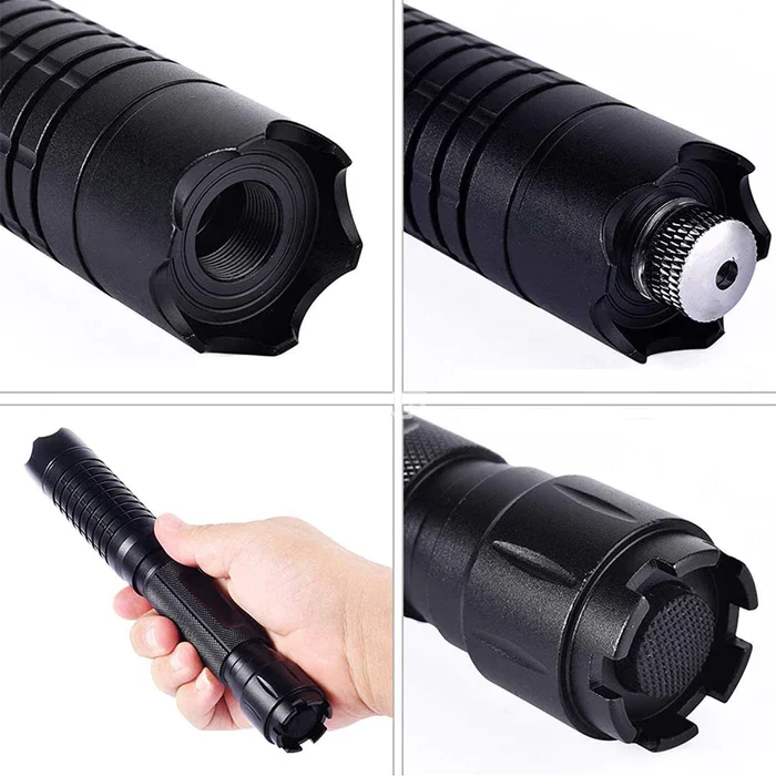 Burning Blue Tactical Laser Light – Heavy-Duty Military Flashlight