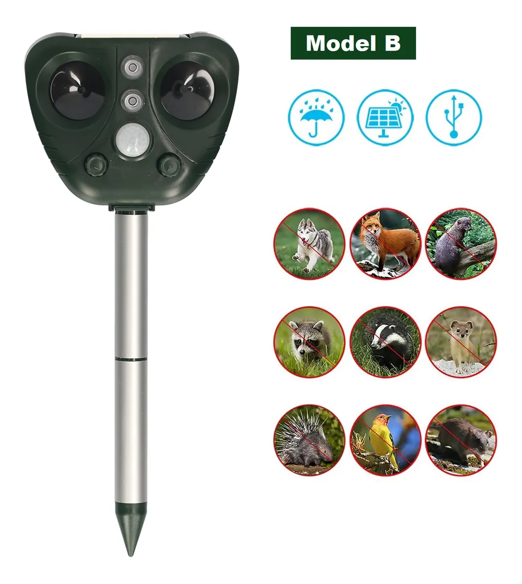 Solar Powered Ultrasonic bird Repeller