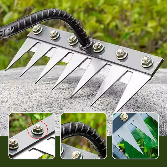 Adjustable Lawn Rake with Versatile Handle