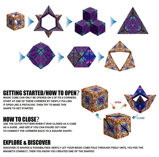 Transformable Magnetic Magic Cube for Stress Relief