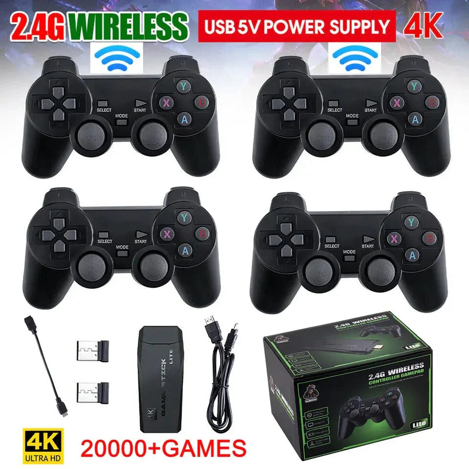 Plug-and-play wireless TV game console