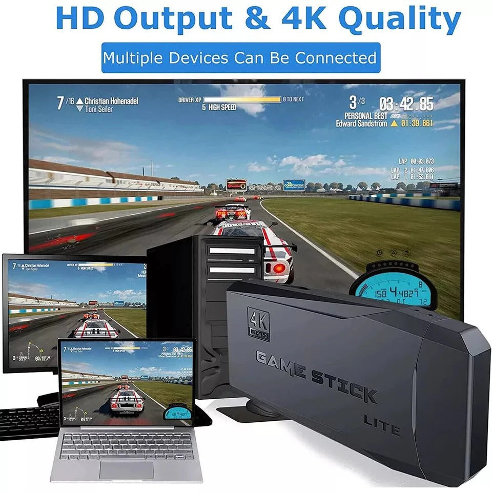 Plug-and-play wireless TV game console