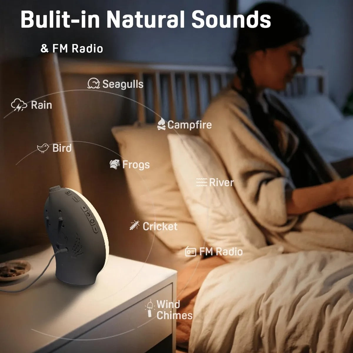 Gradual light-up alarm clock