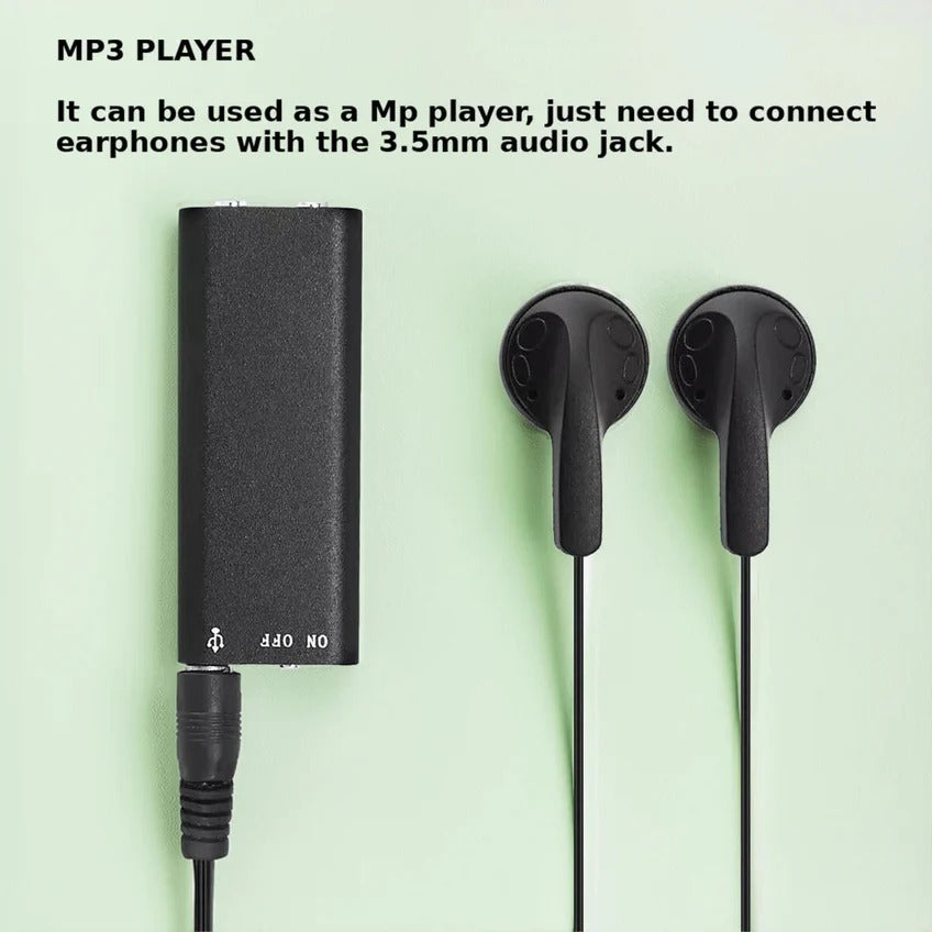 Compact Voice-Activated Audio Recorder