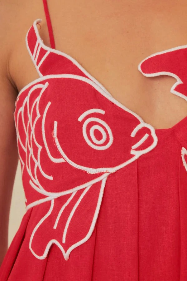 Sleeveless Embroidered Maxi Dress