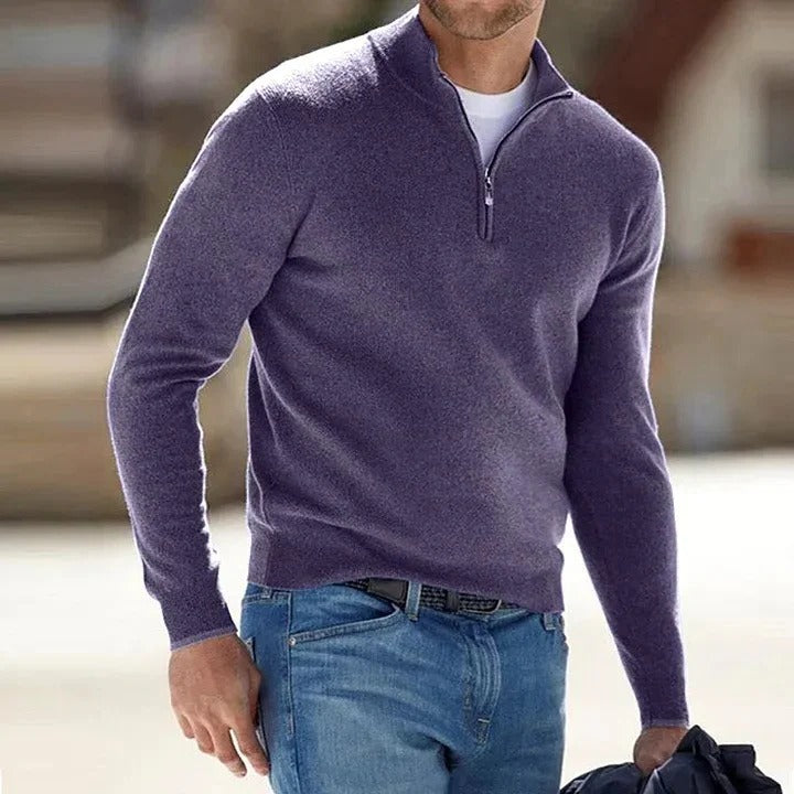 Men’s zipper basic sweater