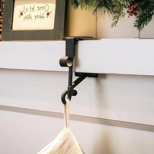 Heavy duty two-in-one garland and stocking hanger