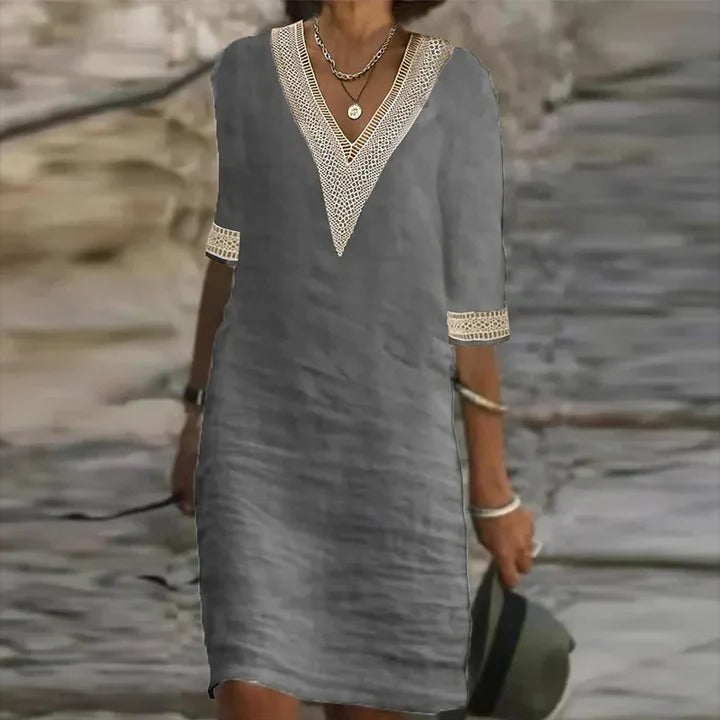 Women’s summer dress with short sleeves