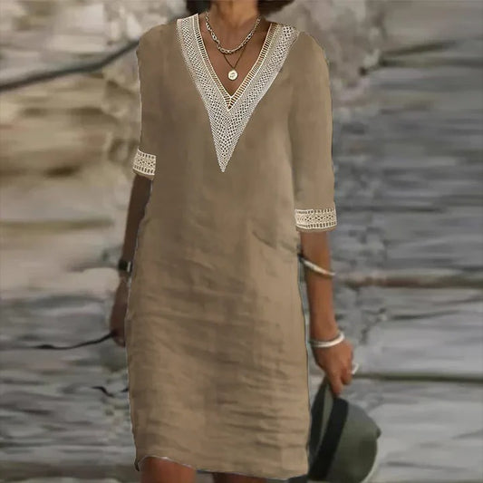 Women’s summer dress with short sleeves