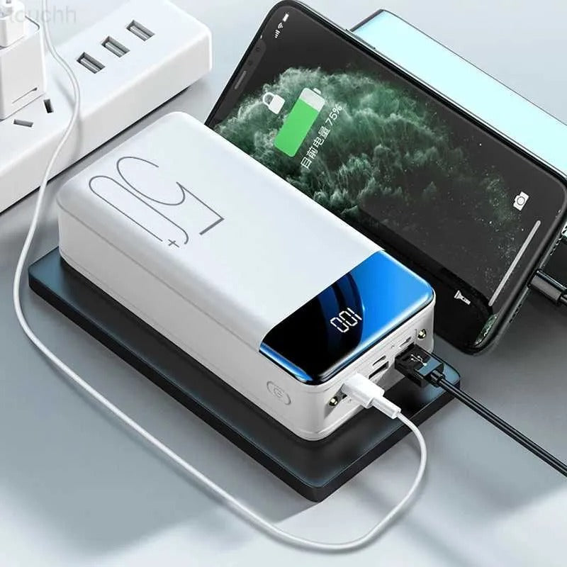 High Capacity Portable Power Bank with Triple-Port Fast Charging