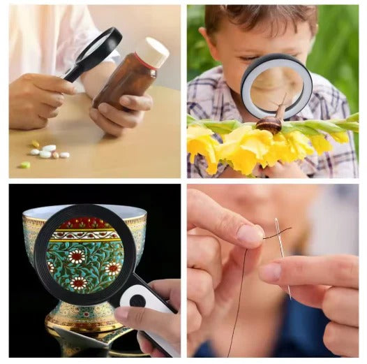 30X Magnifying Glass for Seniors with LED Lighting