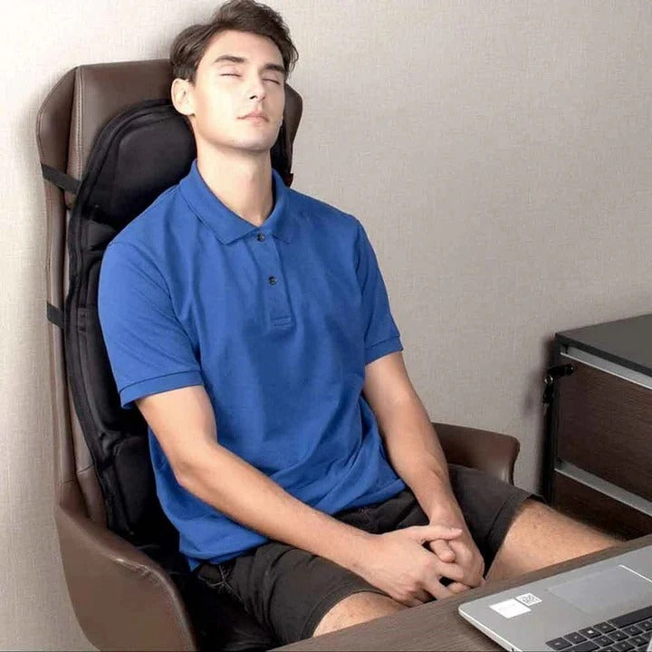 8 Mode Massage Chair Pad with Heated Back Neck Cushion