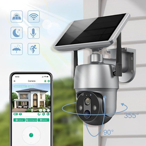 Solar-Powered Outdoor Surveillance Camera