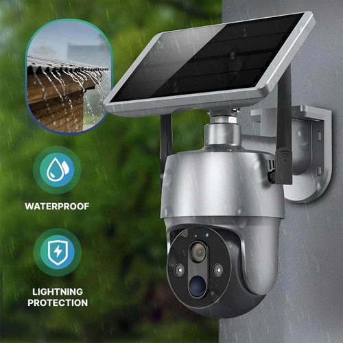 Solar-Powered Outdoor Surveillance Camera