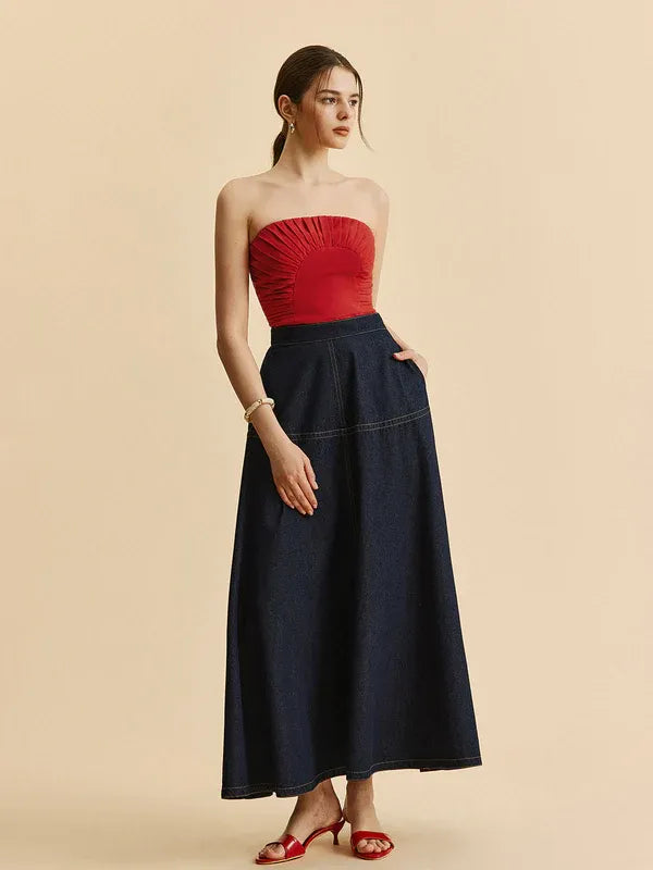 A-Line Skirt With Side Pockets