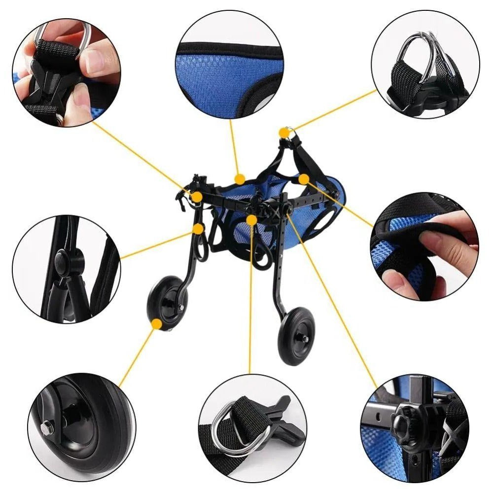 Adjustable Dog Wheelchair Hind Leg Support for Injured or Disabled Pets