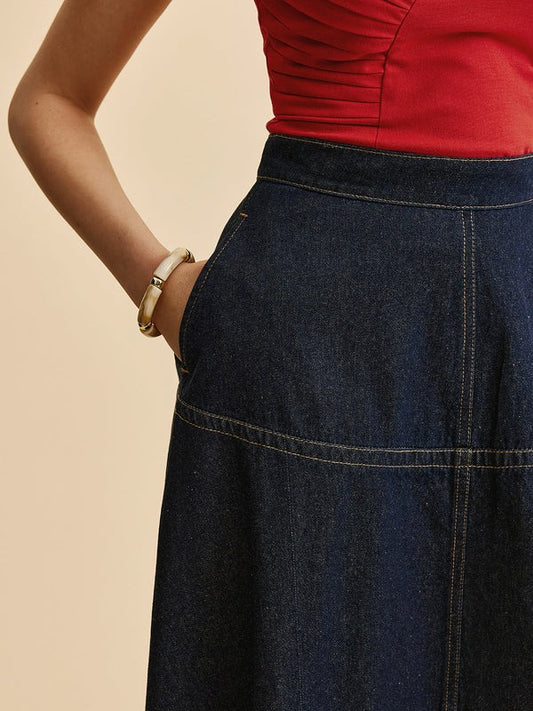A-Line Skirt With Side Pockets